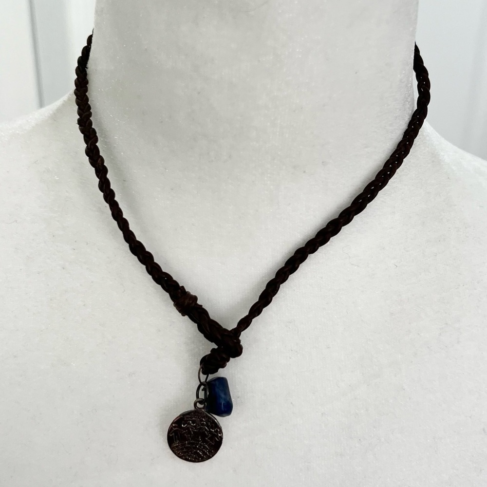 🍭6/$30 Inspirational peace and love silver disc stone charm necklace